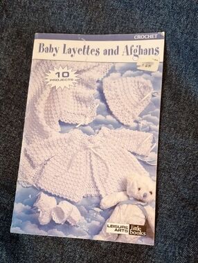 4 For $10 - Baby Layettes and Afghans Crochet Pattern Booklet